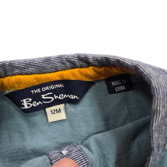 Ben Sherman Baby Boy 12 Mth Matching Quilted Vest Long Sleeve Shirt Fall Winter - Picture 4 of 9